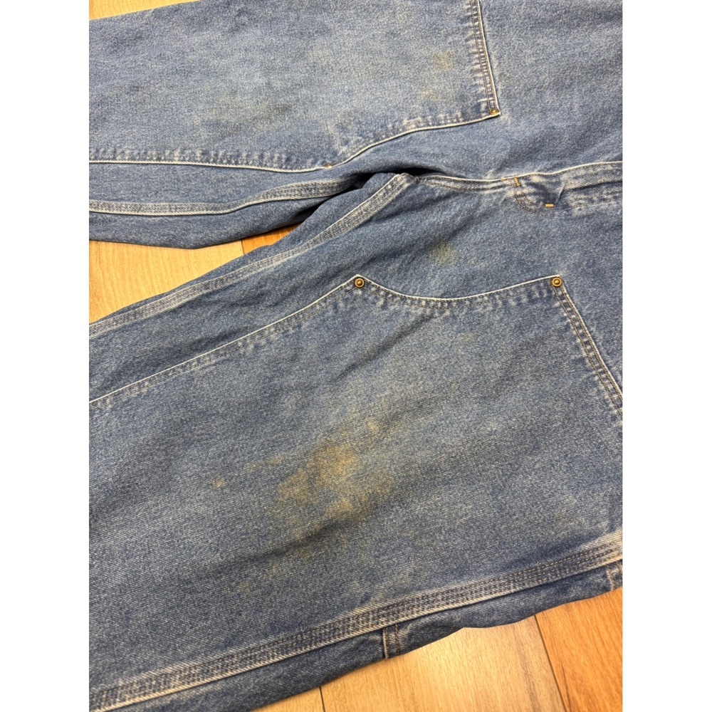 Carhartt Logger Jeans Mens 42x23 Blue Fair Double Front Work Pants B73 DST - Picture 6 of 6